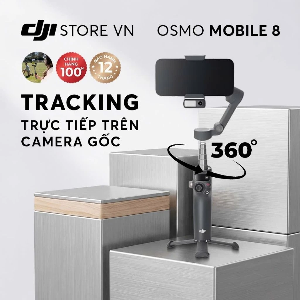 Gimbal chống rung điện thȯại DJI Osmo Mobile 8 có module/ Osmo Mobile 8 không có module - theo dõi chủ thể  - chính hãnġ