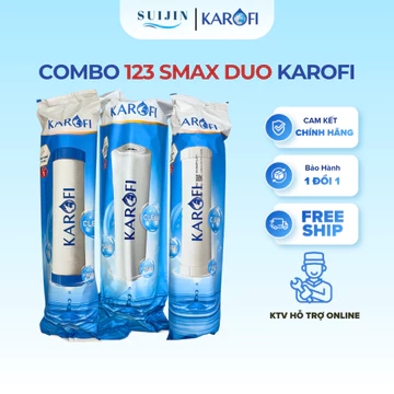 Combo 3 lõi lọc số 123 Karofi - Lõi Livotec số 123 - Dùng cho máy lọc nước RO có 3 cốc lọc 10inch