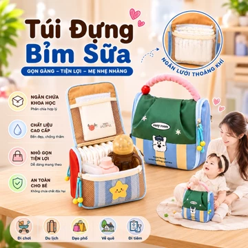 Túi Đựng Bỉm Sữa Đa Năng | Túi Đựng Đồ Mẹ Và Bé Đa Năng, Đựng Bình Sữa, Bỉm, Khăn Ướt, Đồ Sơ Sinh