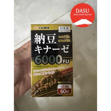Natto Kinase 6000FU Viên Uống Chống Đột Quỵ Và Tai Biến 60 viên - 30 ngày NHẬT BẢN