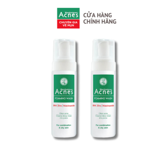 (KOL) Combo 2 Sữa rửa mặt tạo bọt ngăn ngừa mụn Acnes Foaming Wash (150ml x 2)