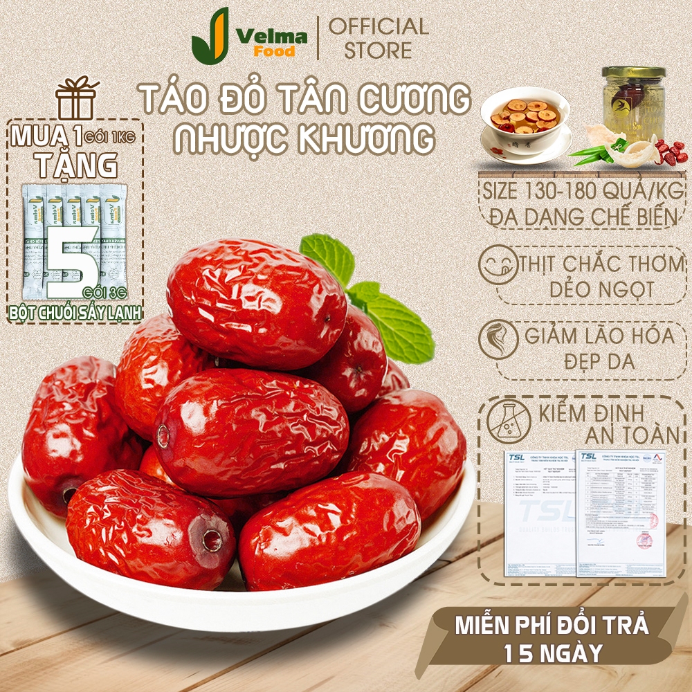 Táo đỏ Nhược Khương Velma Food, Táo Tân Cương size đại ruột vàng thơm dẻo ngọt
