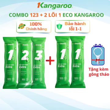 Combo 5 lõi lọc ( Bộ lọc thô số 1,2,3 + 2 lõi số 1) cho máy lọc nước KANGAROO