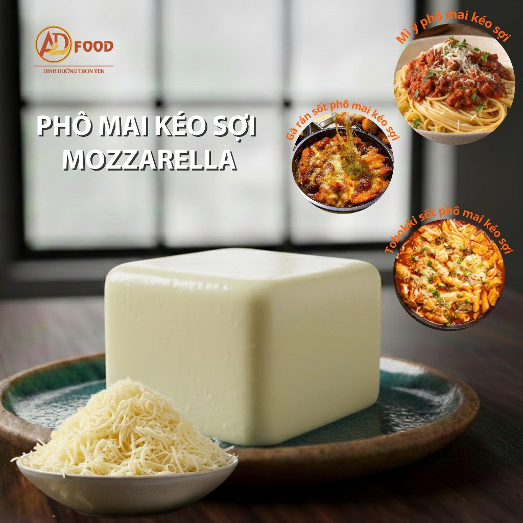 (SHIP TOÀN QUỐC) 500G PHÔ MAI MOZZARELLA