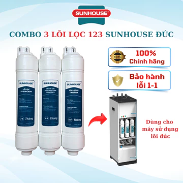 Bộ Lọc Thô 123 Đúc Cắm Nhanh Chính Hãng Sunhouse Dùng Cho Máy Lọc Nước Sunhouse Model SHA8818K, SHA8878KV,SHA8201KV