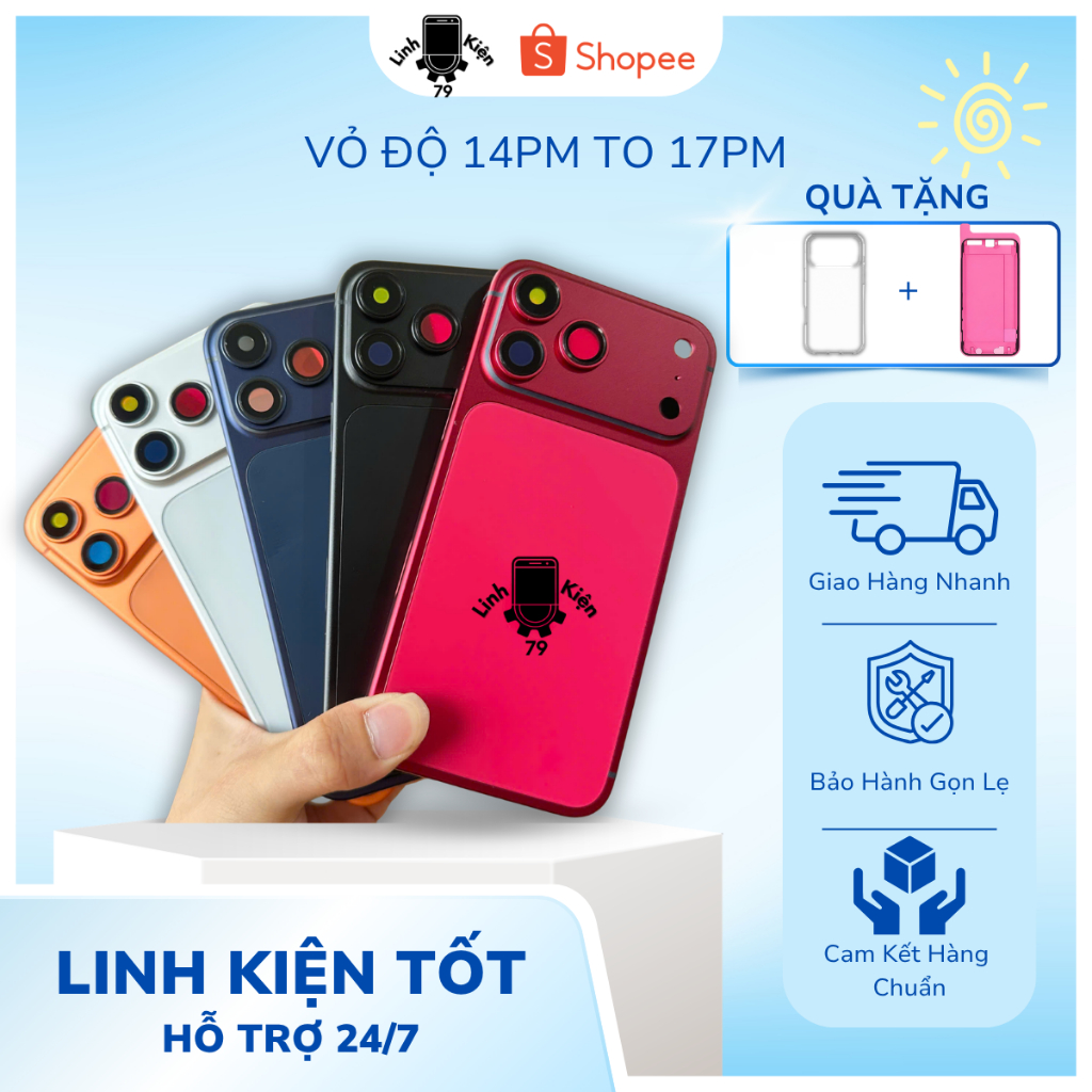 Bộ Vỏ Độ 14P/14PM Lên 17P/17PM - Sườn Máy Độ Dành Cho 14PM Độ Lên 17PM , Đầy Đủ Phụ Kiện , Tặng Kèm Ốp | BigBuy360 - bigbuy360.vn