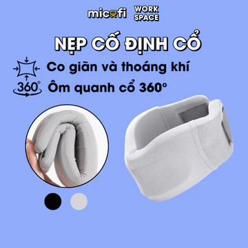 Gối Kê Cổ Micofi Nẹp Cổ Chữ U Cố Định Cổ Chống Cổ Rùa, Đai Kê Cổ Chống Đau Vai Gáy, Gối Tựa Đeo Cổ Vai Gáy Công Thái Học
