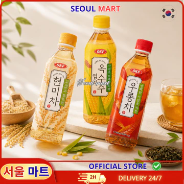 Combo 3 Trà Hàn Quốc OKF 500ml – Trà Gạo Lứt, Trà Râu Bắp, Trà Ô Long Không Đường | SEOUL MART