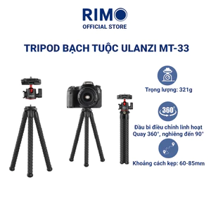Chân Máy Tripod Bạch Tuộc Ulanzi MT-33 Giá Đỡ Điện Thoại Máy Ảnh Linh Hoạt Quay Video Vlog