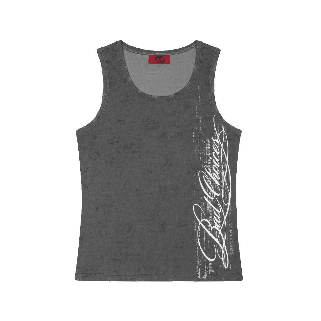 Bad Choices | Áo ba lỗ Tanktop Graphic chữ dọc form ôm | BigBuy360 - bigbuy360.vn