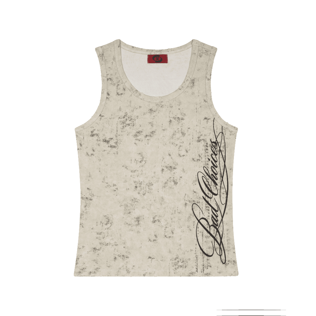 Bad Choices | Áo ba lỗ Tanktop Graphic chữ dọc form ôm | BigBuy360 - bigbuy360.vn