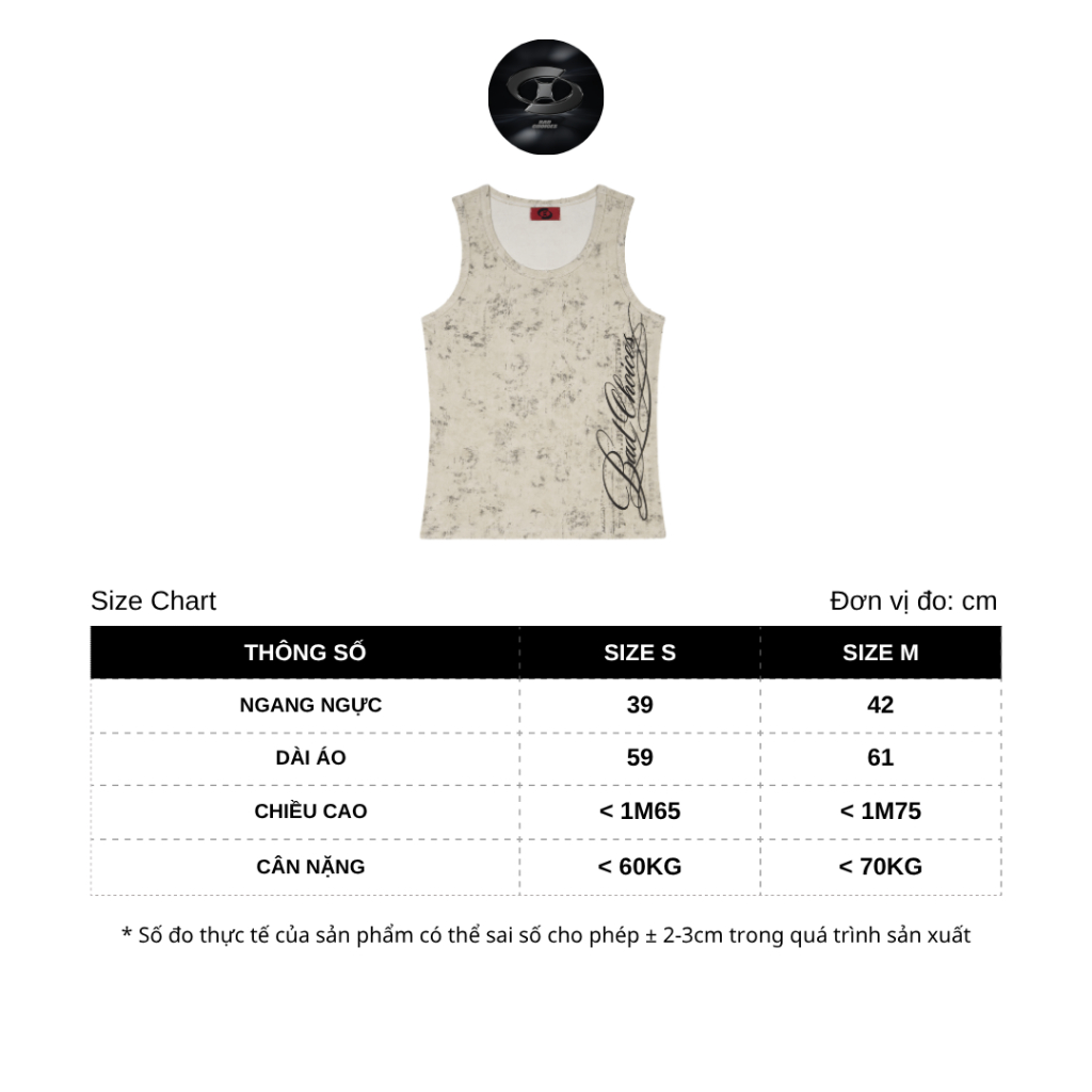 Bad Choices | Áo ba lỗ Tanktop Graphic chữ dọc form ôm | BigBuy360 - bigbuy360.vn