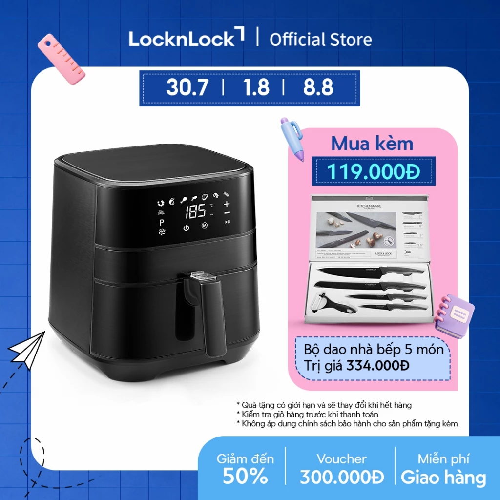 Nồi Chiên Không Dầu Lock&Lock 5.5L