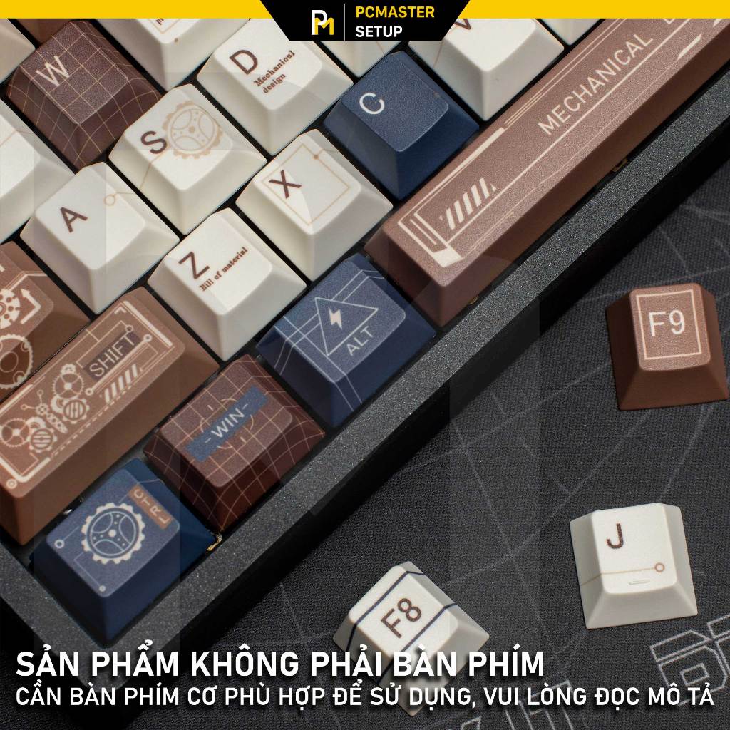 Keycap pbt Future Age Of Machines profile cherry họa tiết dyesub 5 mặt không mờ | BigBuy360 - bigbuy360.vn