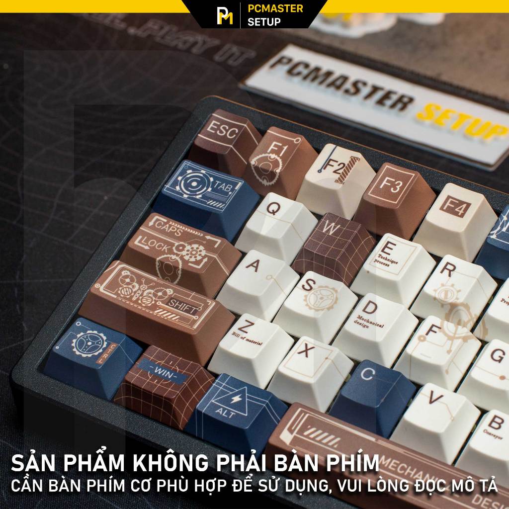 Keycap pbt Future Age Of Machines profile cherry họa tiết dyesub 5 mặt không mờ | BigBuy360 - bigbuy360.vn