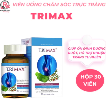 Viên Uống Trimax Hỗ Trợ Chăm Sóc Hậu Môn Trực Tràng, Hỗ Trợ Đường Ruột Khỏe Mạnh, Hộp 30 Viên