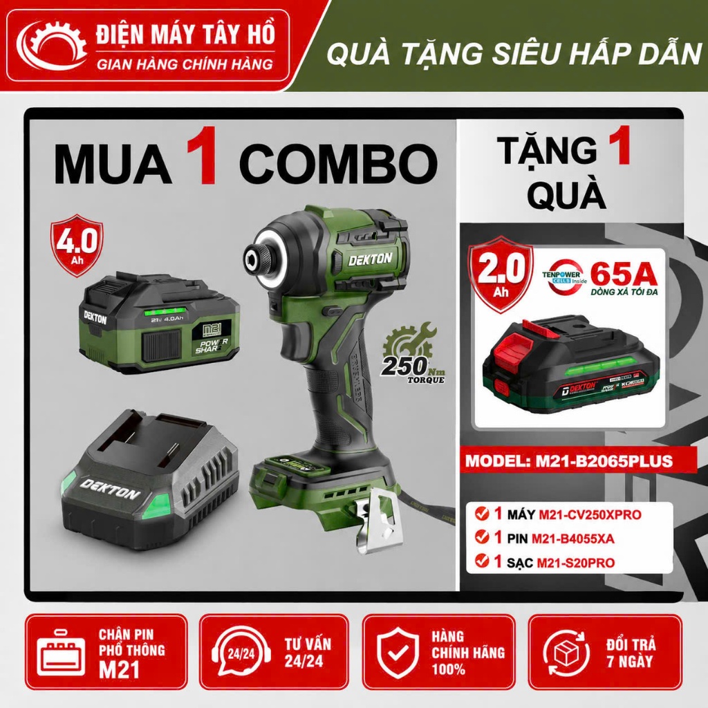COMBO SIÊU PHẨM DEKTON CV250XPRO KÈM PIN SẠC TẶNG PIN. | Shopee Việt Nam