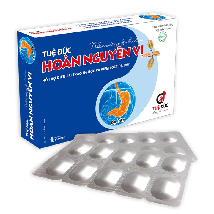 Viên uống Tuệ Đức Hoàn Nguyên Vị (Hộp 20 viên) Hỗ trợ giảm trào ngược dạ dày - thực quản