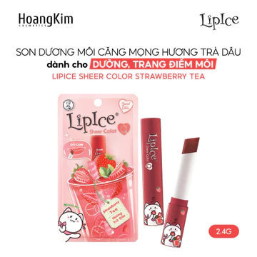 Son dưỡng môi có màu LipIce Sheer Color Strawberry Tea Hương Trà Dâu 2.4g