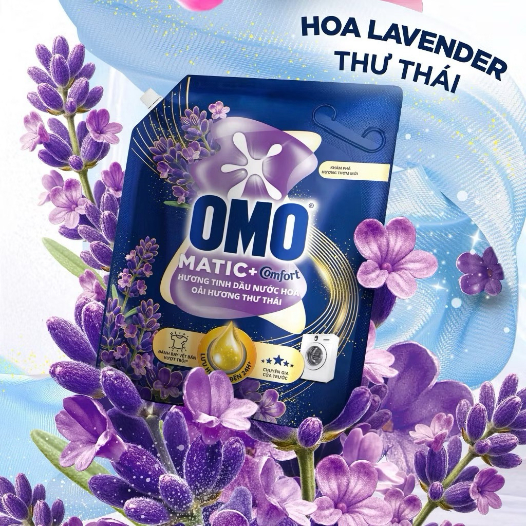 Combo 2 Túi Nước giặt OMO Matic Cửa trước 4,1kg/túi (Hoa oải hương khử mùi) | BigBuy360 - bigbuy360.vn
