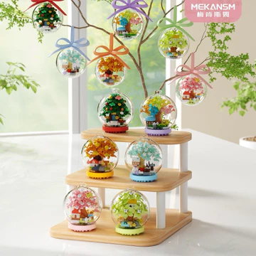[SLAY SLAY] set 6 lego cây xinh xắn, lego đựng trong bóng, quà tặng decor ý nghĩa