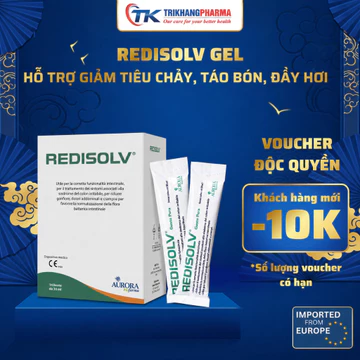 REDISOLV Gel - Hỗ Trợ Giảm Nhanh Tiêu Chảy, Táo Bón, Đầy Hơi, Đau Bụng Do Hội Chứng Ruột Kích Thích Hộp 14 Gói