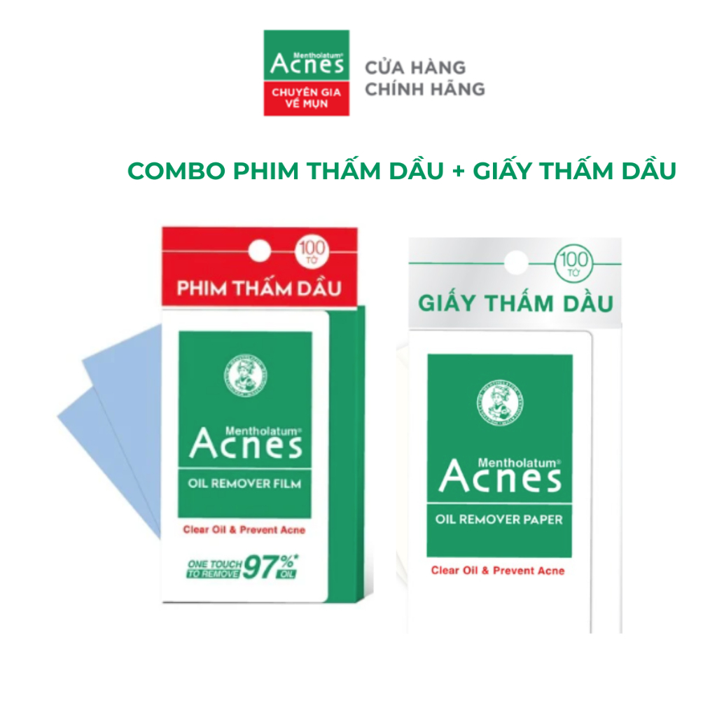 Giấy Thấm Dầu Acnes Kiểm Soát Nhờn, Ngừa Mụn 100 Tờ