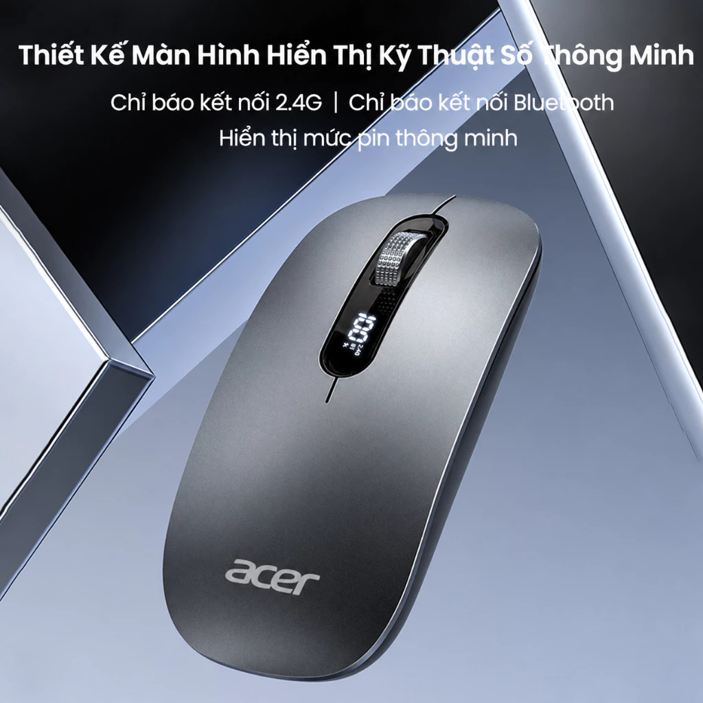 Acer OMW311 Chuột Không Dây Bluetooth + 2.4G | Sạc Type-C Màn Hình LED Hiển Thị Pin | BigBuy360 - bigbuy360.vn