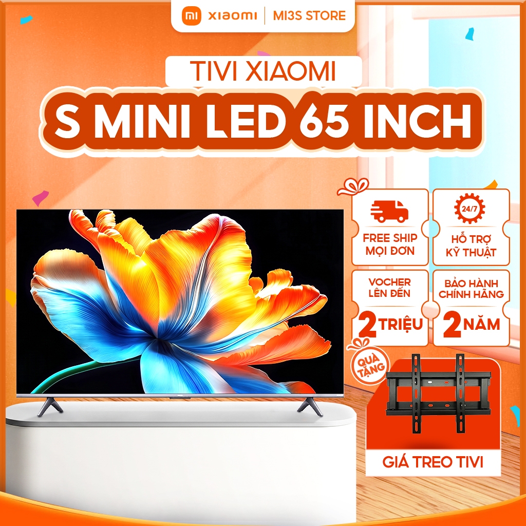 Tivi Xiaomi TV S Mini LED 2026 65 Inch | QD-Mini LED 4K, HDR10+, 1200 Nits, Google TV, Dolby Audio