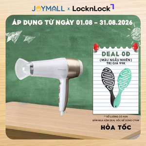 Máy sấy tóc LocknLock ENA136WHT - Hàng chính hãng, sấy nóng lạnh, 3 mức chỉnh nhiệt - JoyMall
