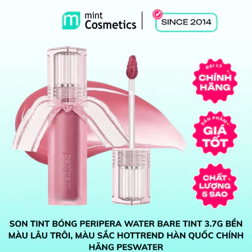 Son Tint Bóng Peripera Water Bare Tint 3.7g Bền Màu Lâu Trôi, Màu Sắc Hottrend Hàn Quốc Chính Hãng