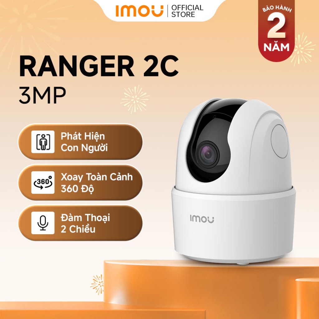 Camera Wifi trong nhà Imou Ranger 2C Ranger 2 Pro 3MP TA32CP I A32P Pro IĐàm thoại hai chiều I Xoay 360