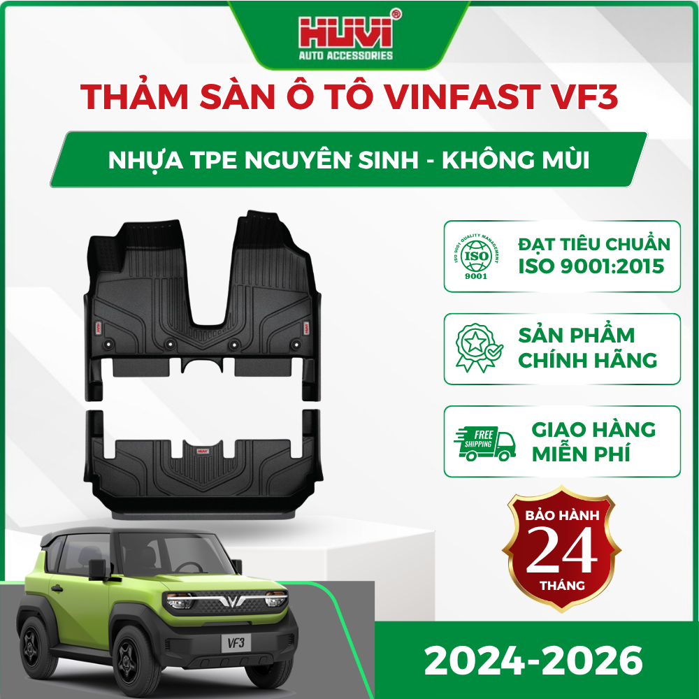 |TẶNG LÓT RỐI + CỐP| Thảm lót sàn ô tô Vinfast VF3 2024-2026 tràn viền ...