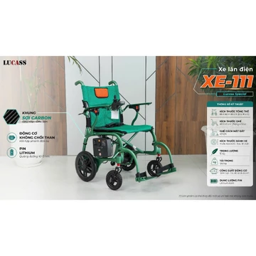 Xe Lăn Điện Lucass XE-111 Pin Lithium Xe Lăn Điện Gấp Gọn Du Lịch Cho Người Già