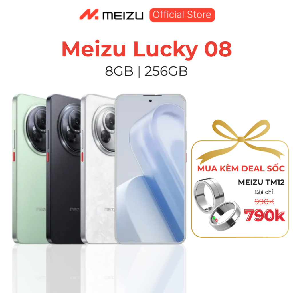 Điện Thoại Meizu Lucky 08 8GB/256GB | Màn hình LTPO Amoled 6.78" 144Hz | Snapdragon 7s Gen 2 |  Pin 6000mAh | Chính Hãng