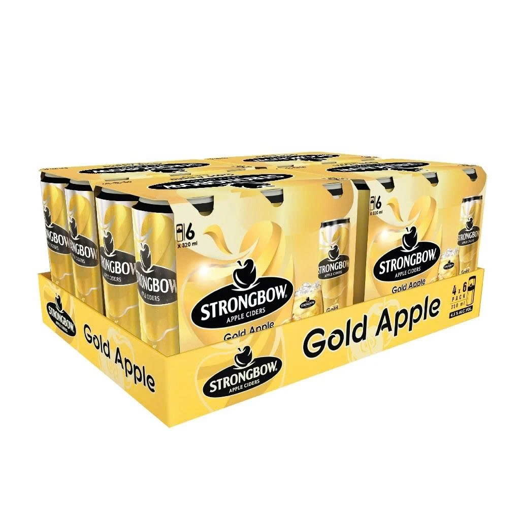 [THÙNG 24 LON] Nước Táo Lên Men Strongbow Gold Apple (320ml/Lon) - Vị ...