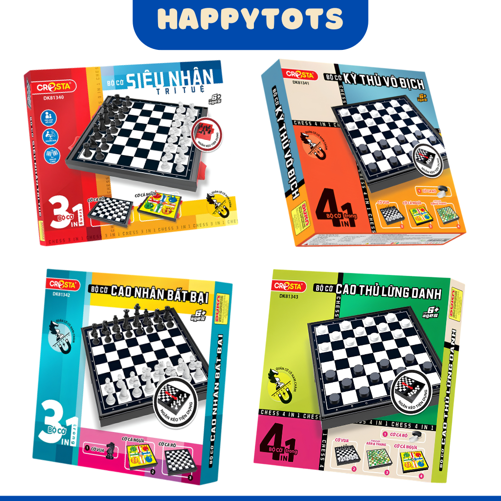 Đồ Chơi DUKA Bộ Cờ Nam Châm 3 Trong 1 Và 4 Trong 1 (Cờ Vây, Cờ Vua, Cờ Cá Ngựa, Rắn Và Thang) - Happytots