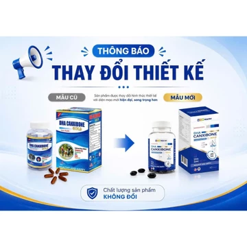 Viên uống bổ sung Canxi DHA Canxibone Gold - Hộp 60 viên - Viên uống bổ sung canxi - hỗ trợ chuột rút - Tê bì tay chân