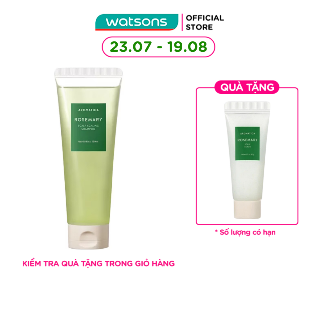 Dầu Gội Aromatica Chiết Xuất Hương Thảo 180ml