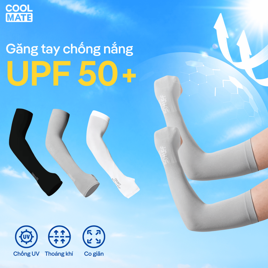 [MUA 2 GIẢM 5%]Găng tay đa năng chống UV, găng tay thể thao co giãn, thấm hút mồ hôi tốt Coolmate