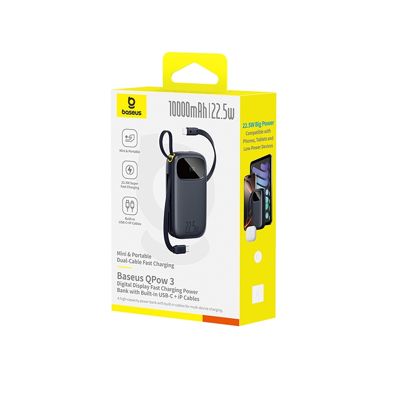 [NEW-CHUẨN CHỨNG NHẬN CCC] Sạc Dự Phòng Baseus EnerFill FC31 Qpow3 10000mAh/20000mAh 22.5W – Sạc Nhanh 4 Cổng Kèm 2 Cáp | BigBuy360 - bigbuy360.vn