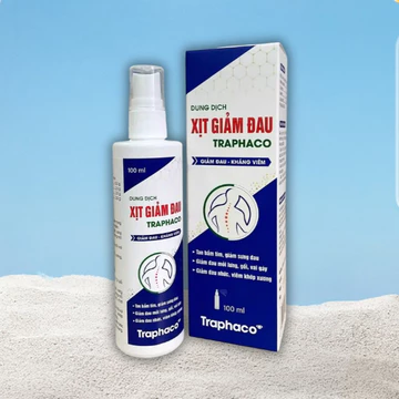 Xịt Giảm Đau Traphaco Hỗ Trợ Giảm Cơn Đau, Hỗ Trợ Kháng Viêm Do Đau Mỏi Cơ, Bong Gân, Bầm Tím 100ml
