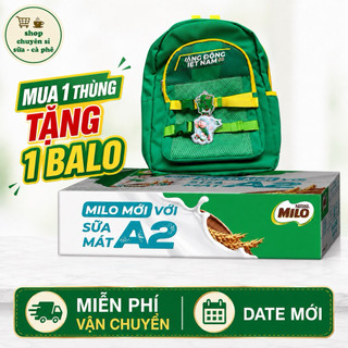 (Tặng Thêm Balo Cao Cấp) Sữa Lúa Mạch Milo A2 110ML (48Hộp x 110ML) Vị ...