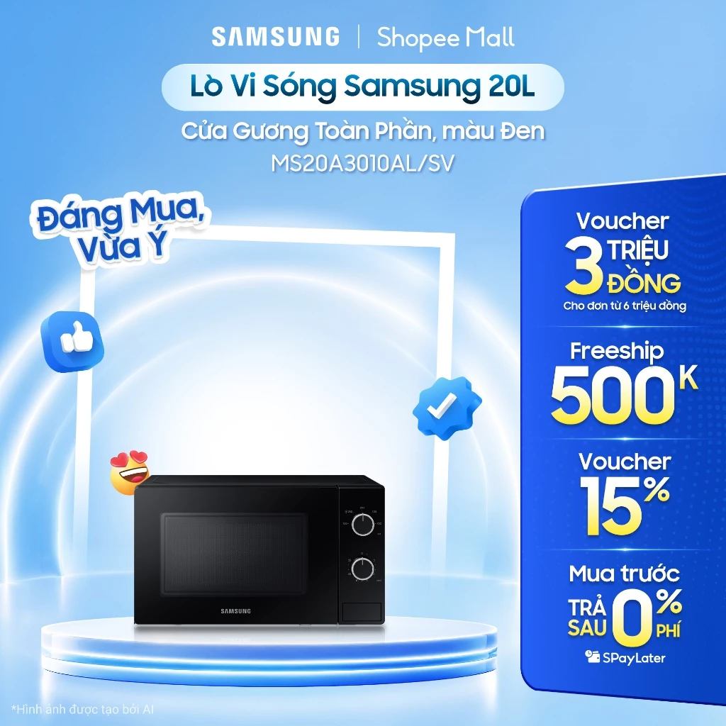 Lò vi sóng Samsung màu đen