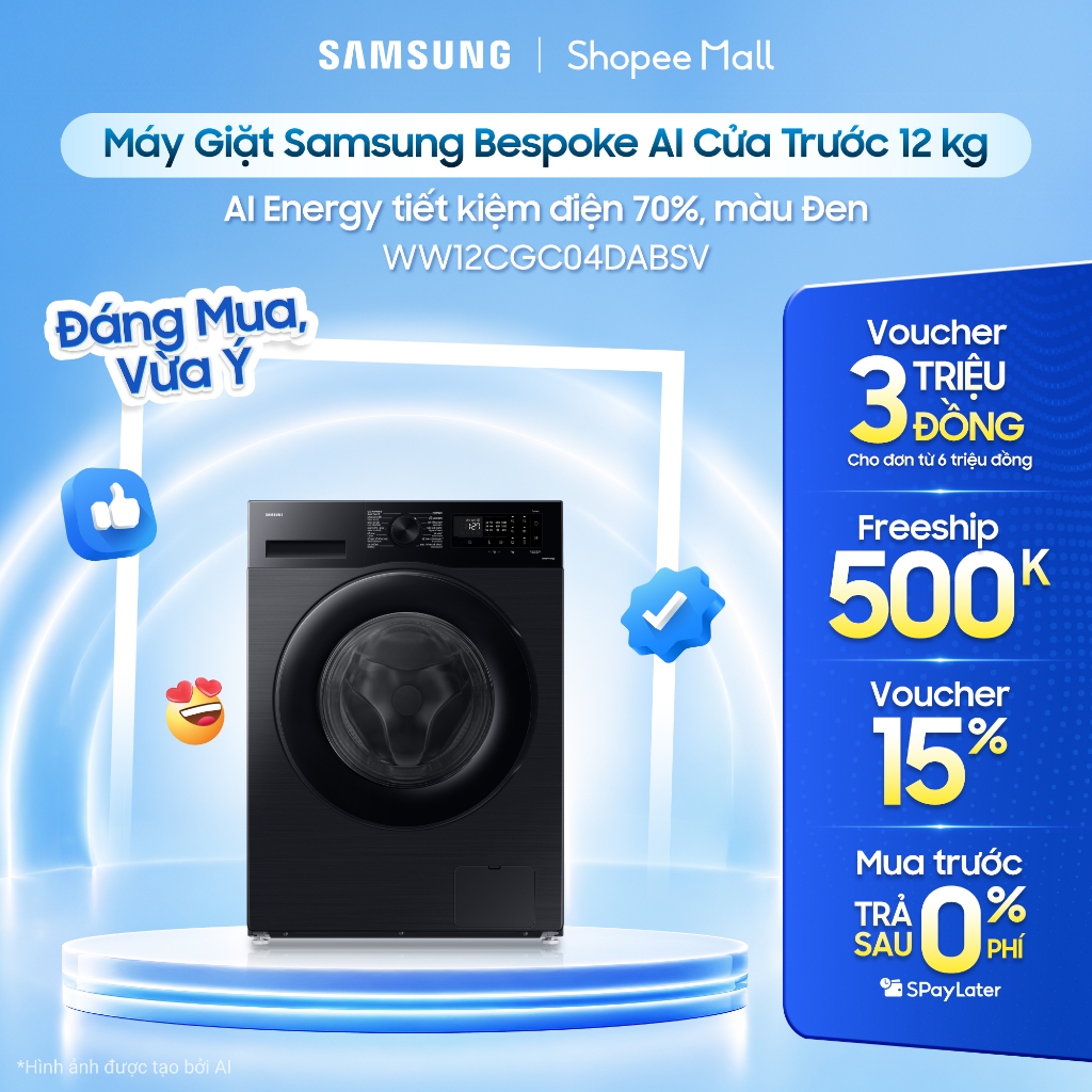 Máy giặt Samsung Bespoke AI màu đen