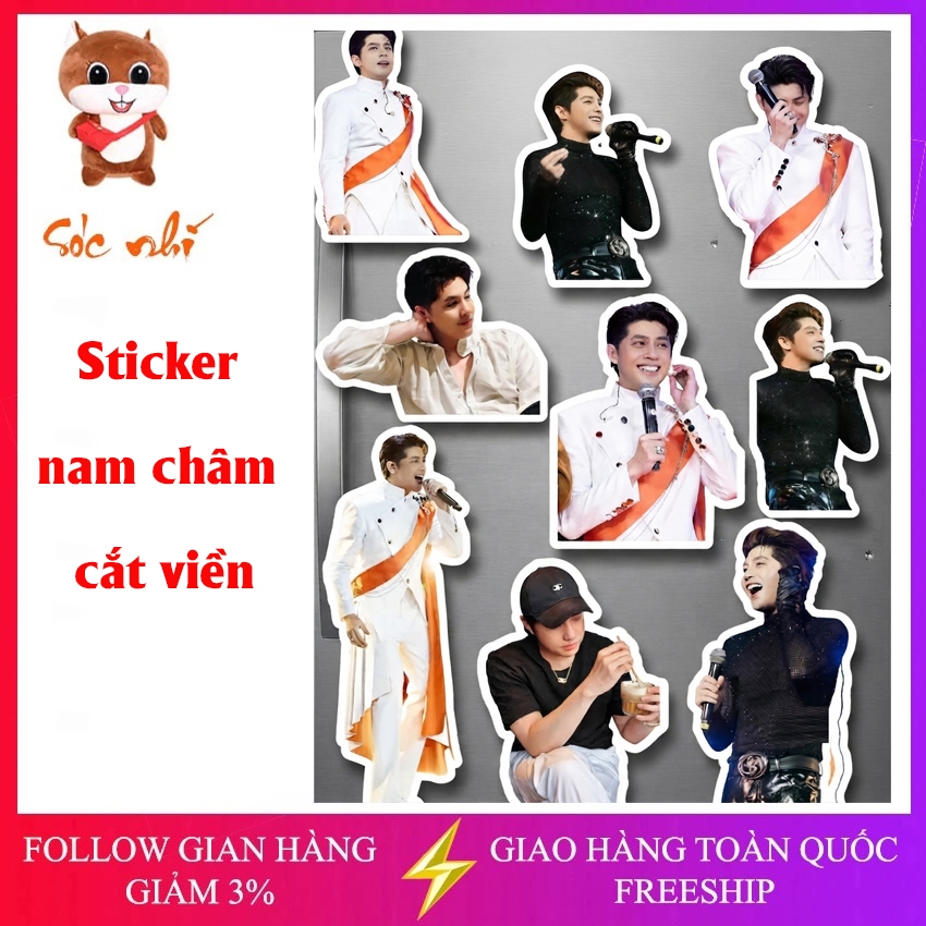 Sticker nam châm cắt viền in theo yêu cầu, sticker ảnh ép plastic trang ...