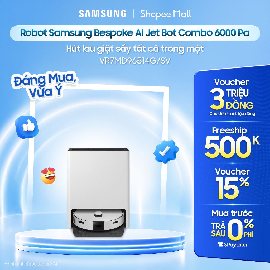 Robot hút bụi Samsung Bespoke AI Jet Bot Combo