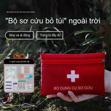 Túi Đựng Bộ Sơ Cứu Rỗng Chống Nước Oxford, Túi First Aid Kit Cầm Tay Đựng Dụng Cụ Y Tế Du Lịch Ô Tô Gia Đình