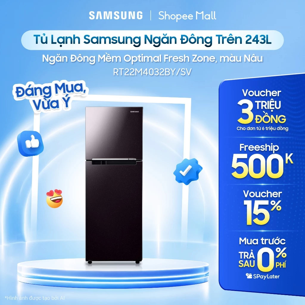 Tủ lạnh Samsung màu nâu