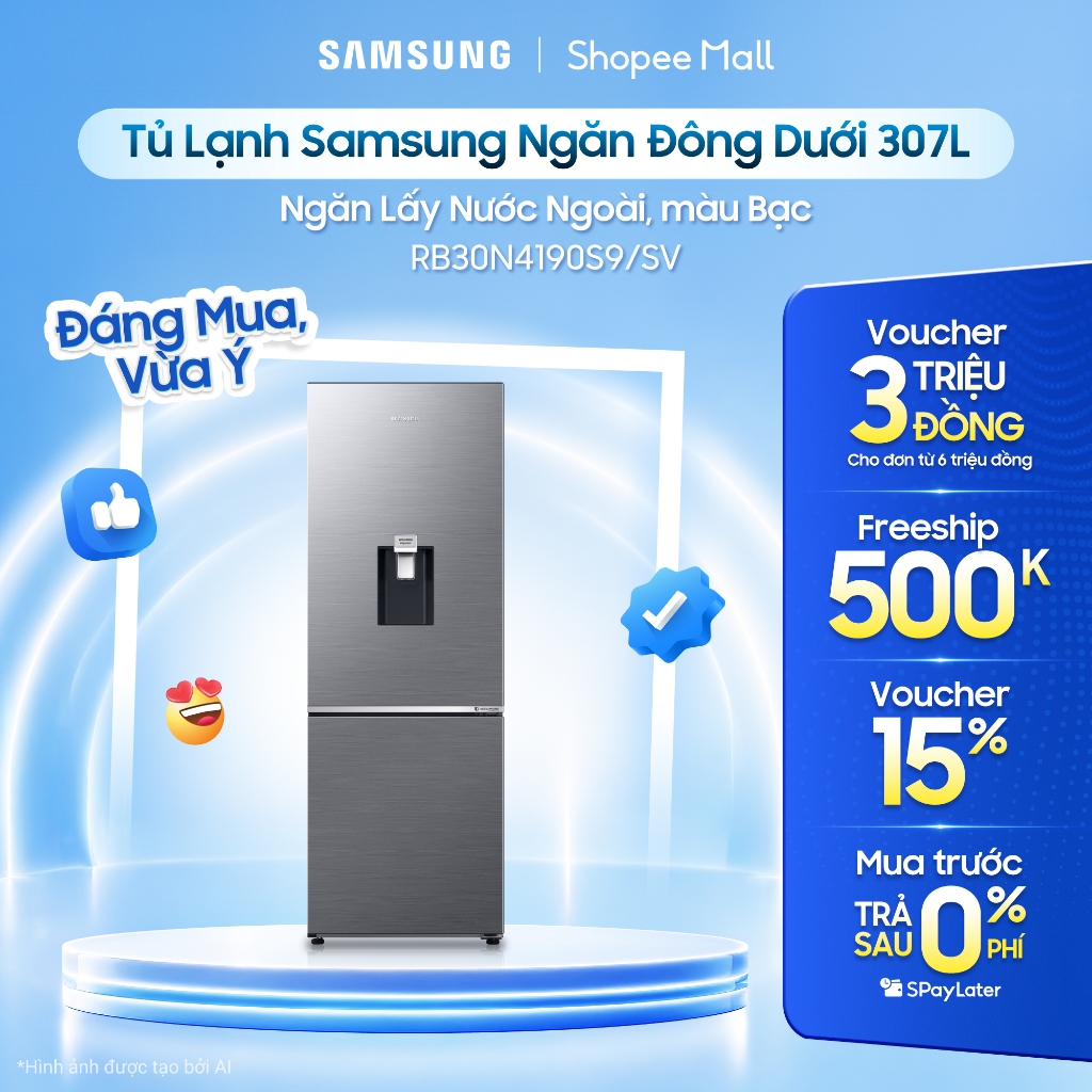 Tủ lạnh Samsung RB30N4190S9/SV màu bạc